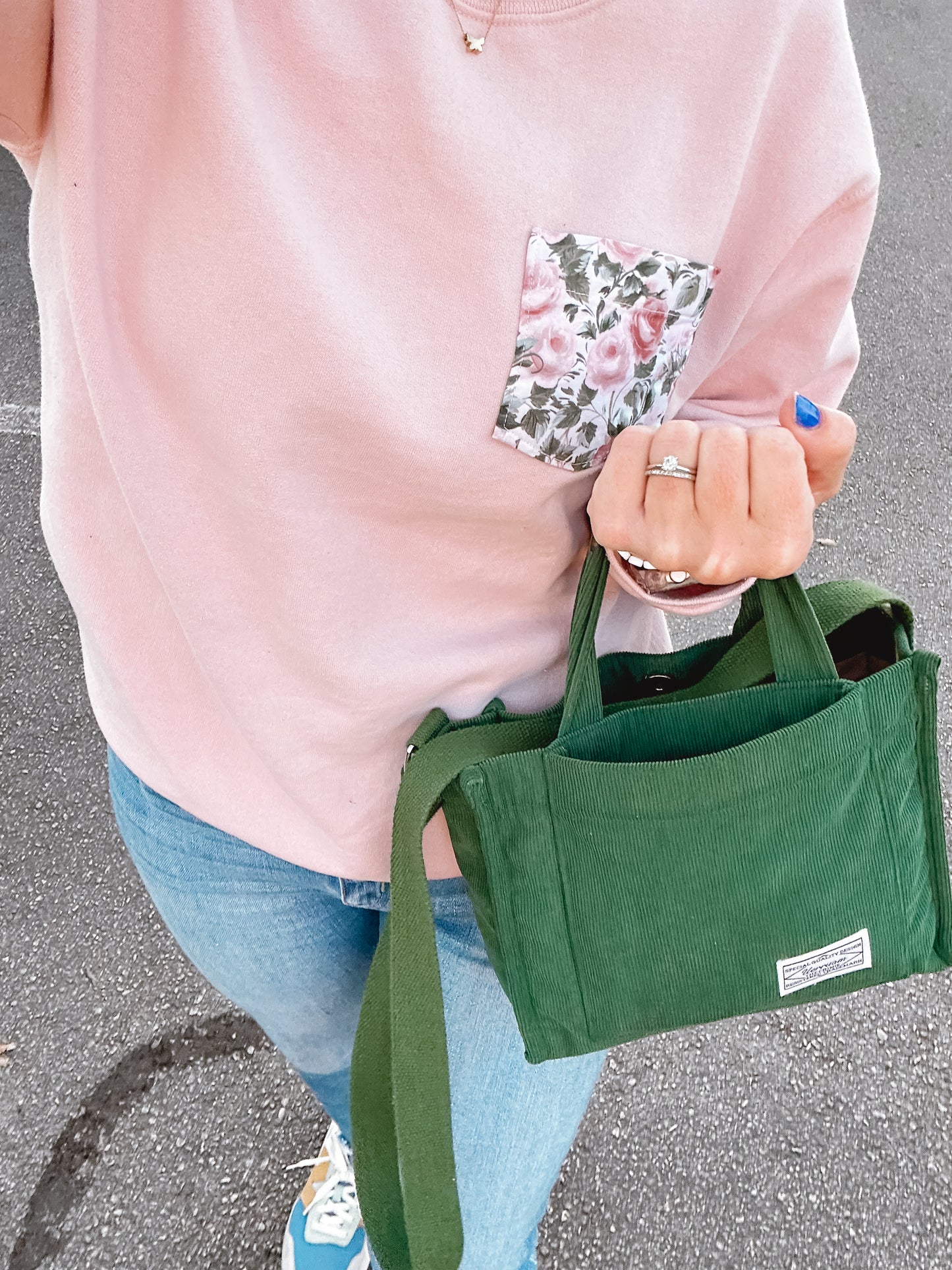 Blush Pink Rose Sweatshirt