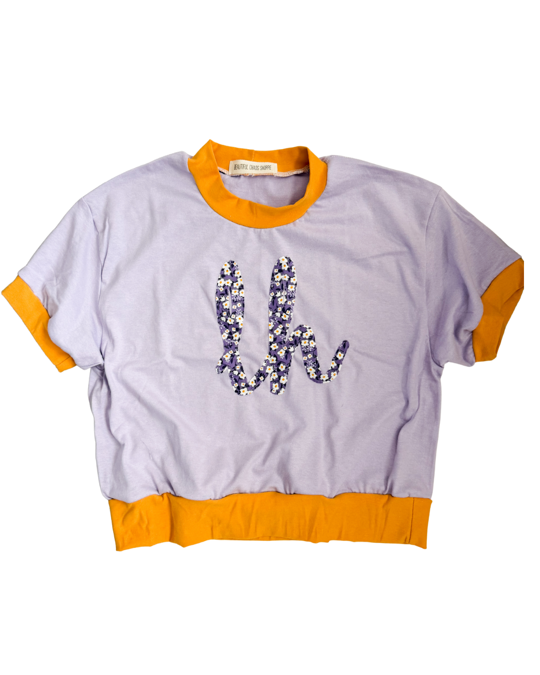 Cursive LH Raglan Tee, Size M