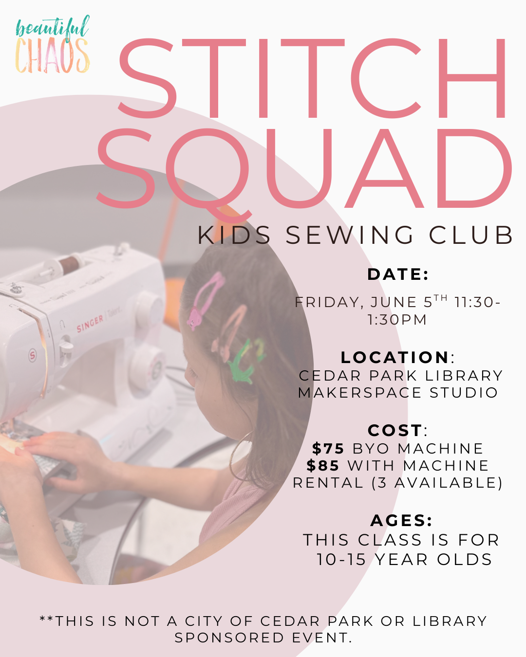 STITCH SQUAD : Kids Sewing Club | Cedar Park, Texas