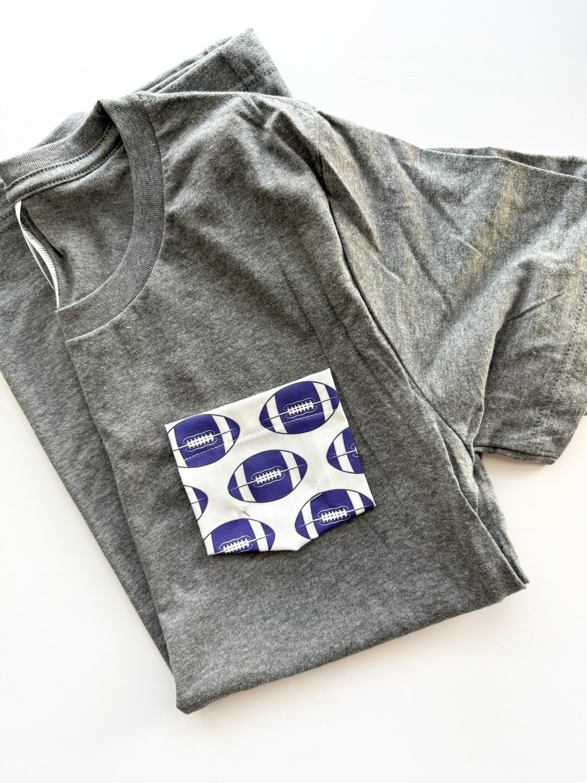 Football Pocket Tee | School Spirit Pocket Tee