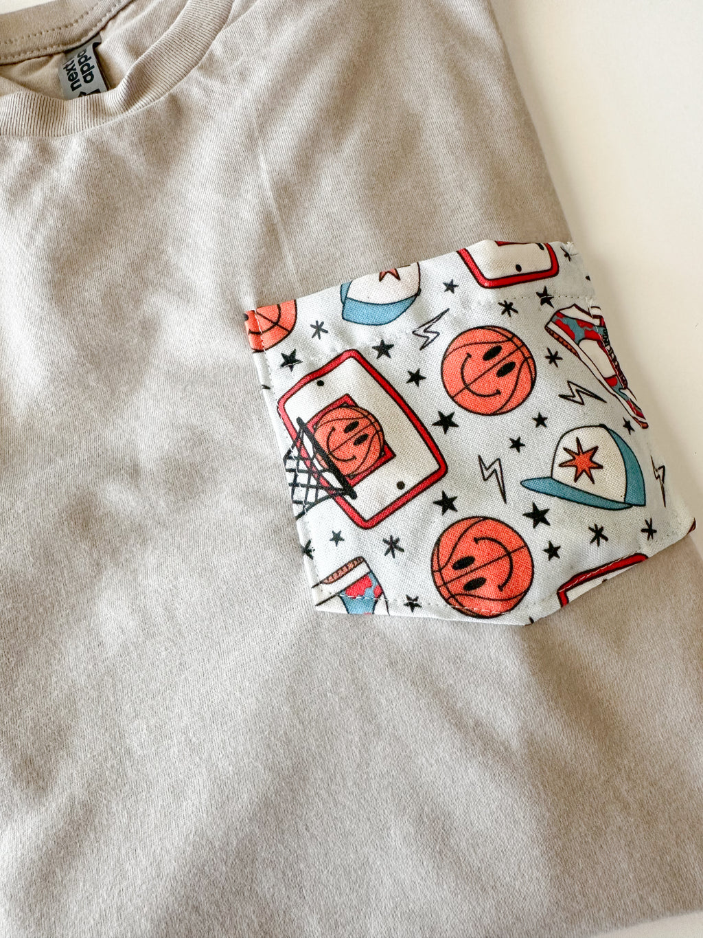 Retro Basketball Pocket Tee