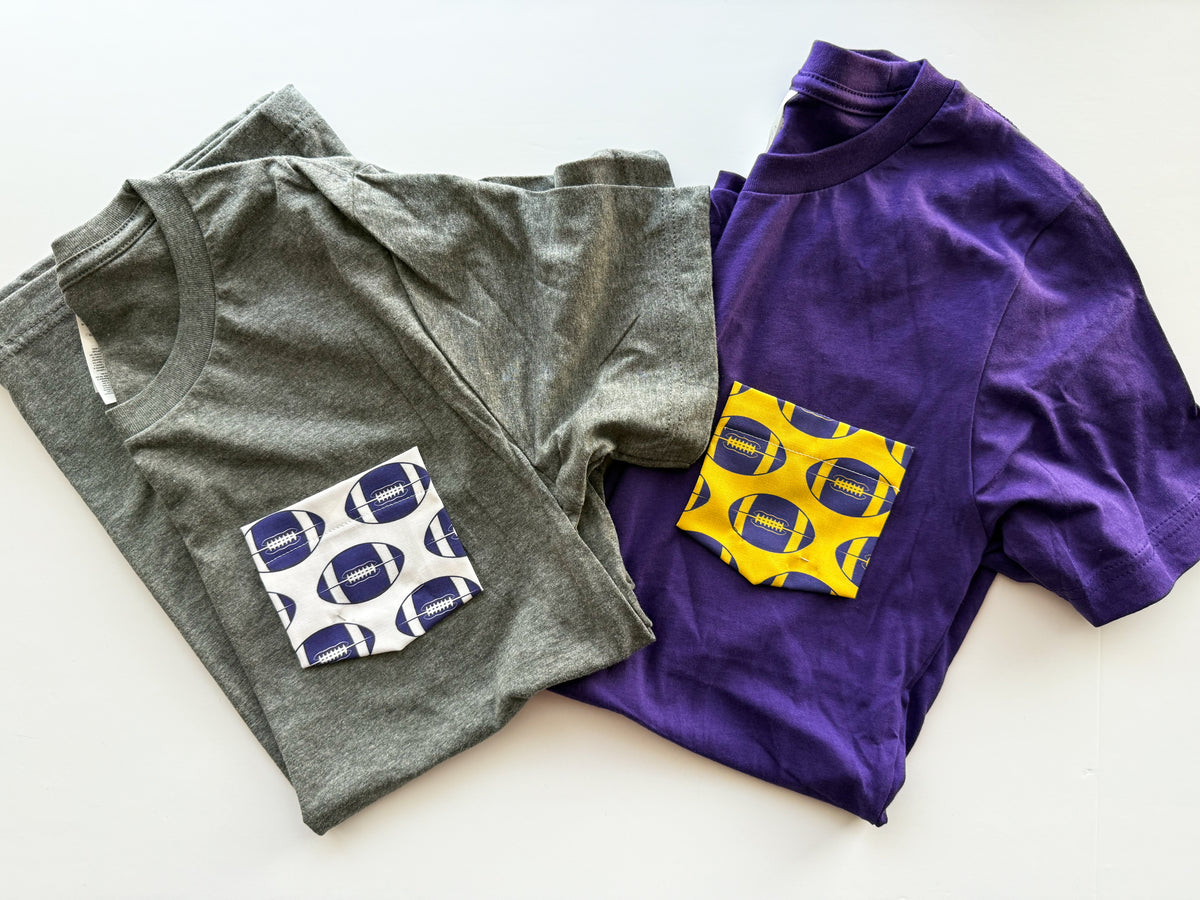 Football Pocket Tee | School Spirit Pocket Tee