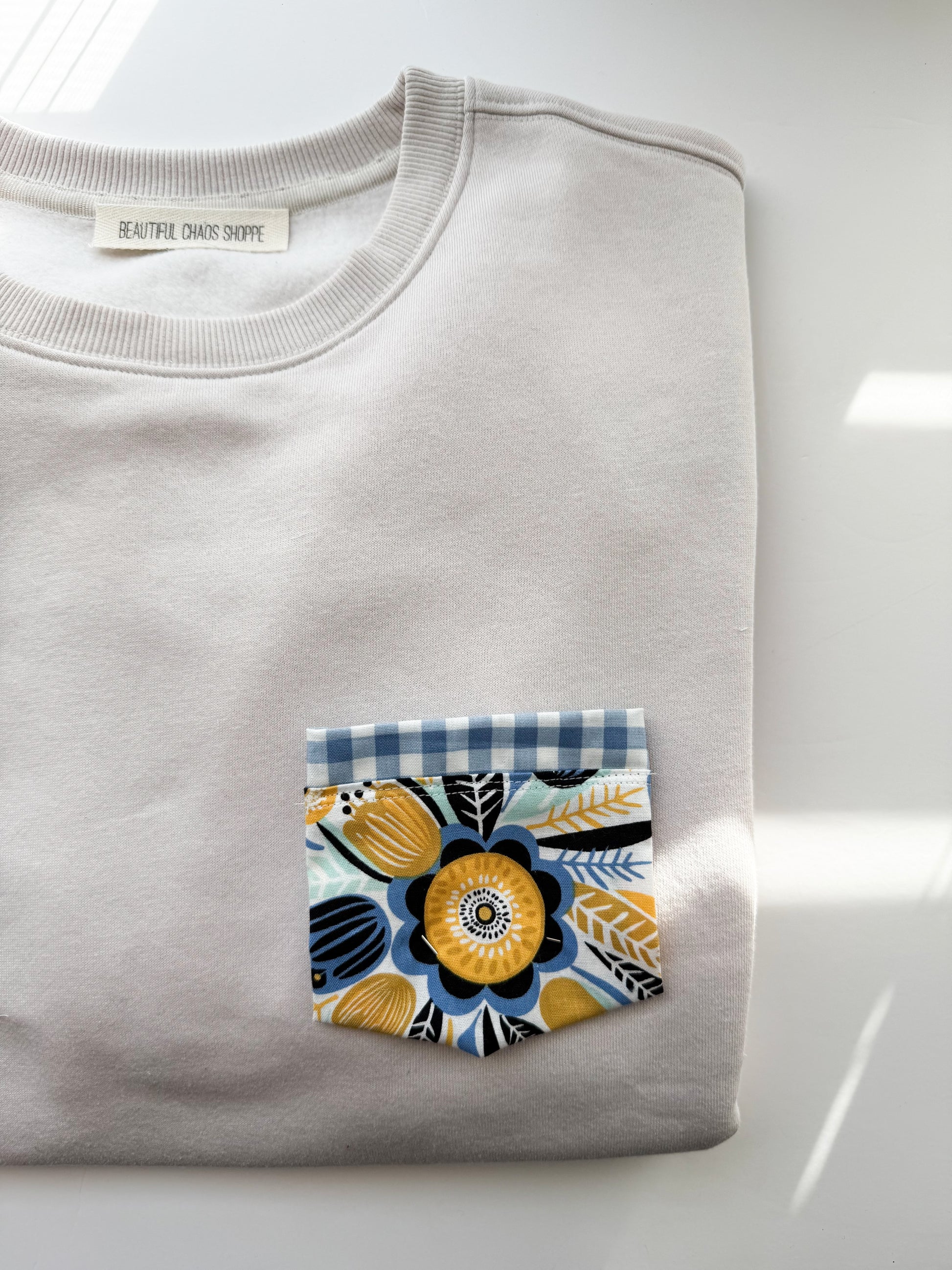 Blue Mustard Floral Tee