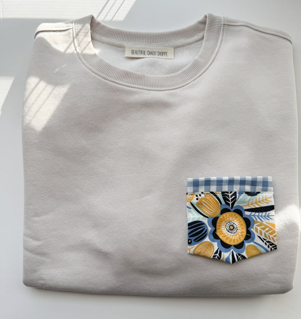 Blue Mustard Floral Tee