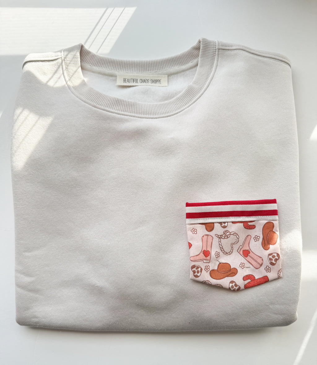 Rodeo Valentine's Day Pocket Tee