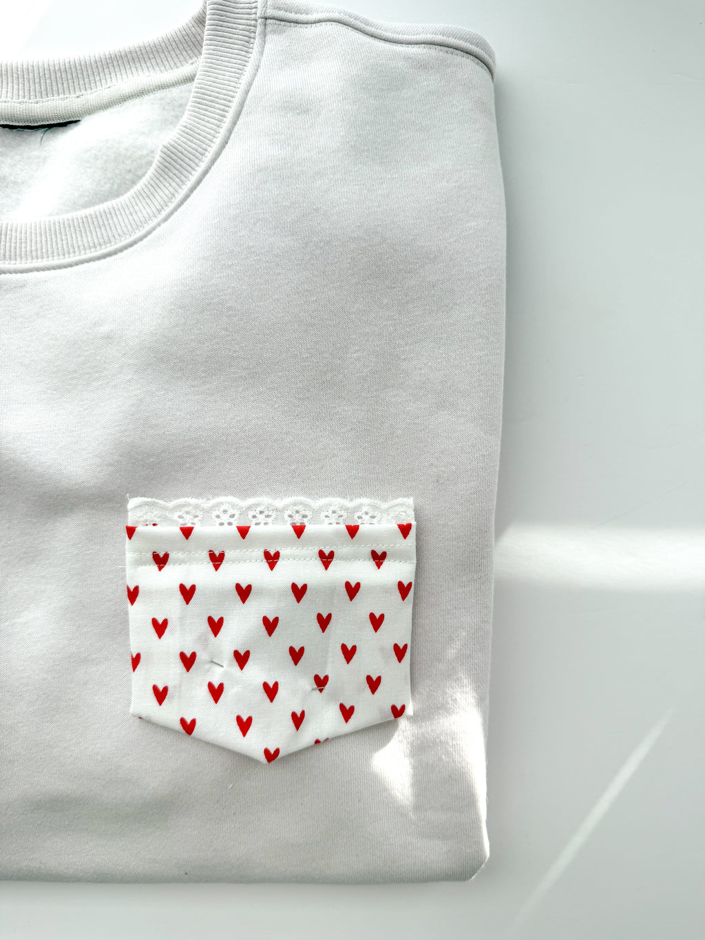 Vintage Heart Lace Pocket Tee