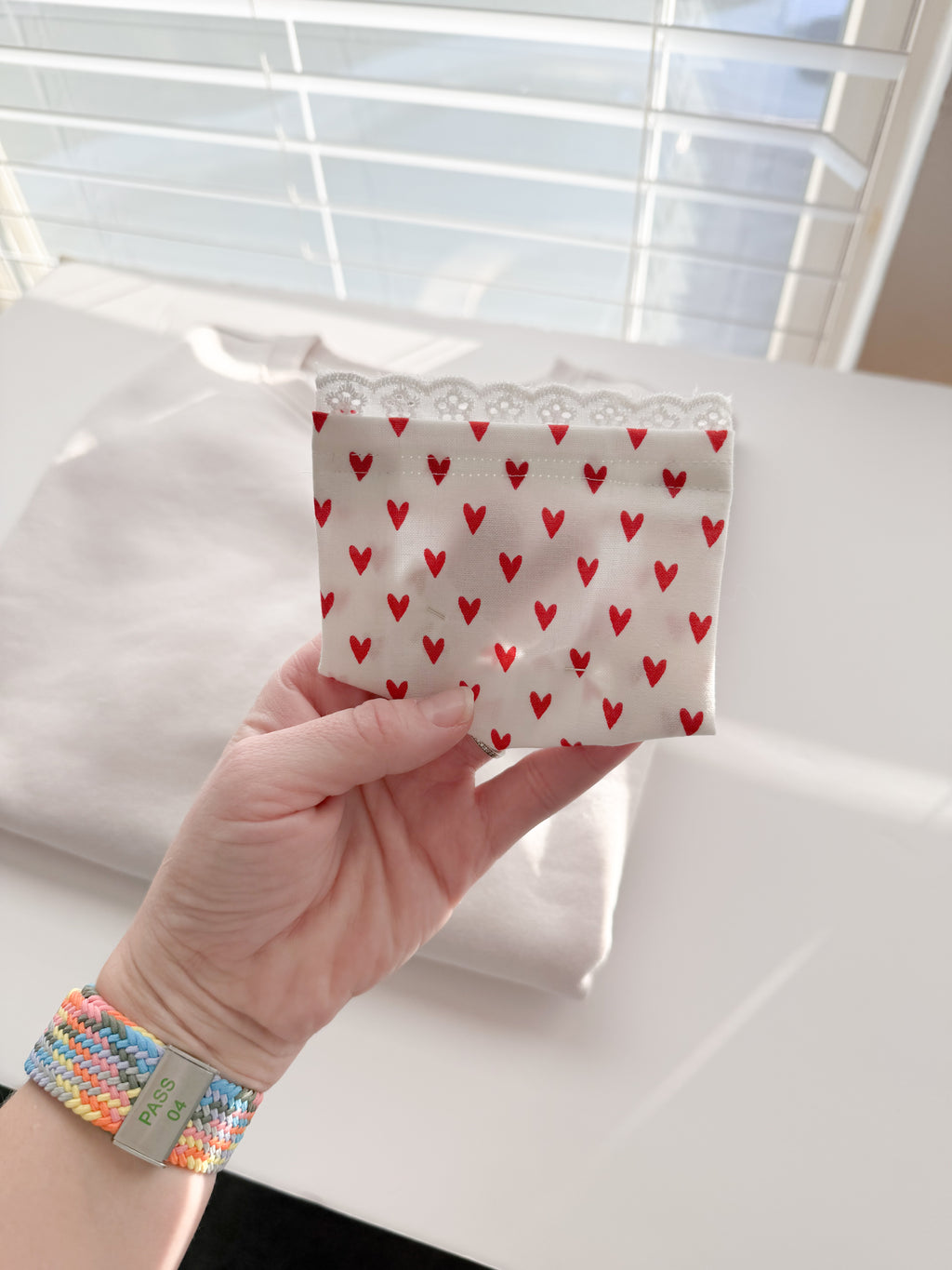 Vintage Heart Lace Pocket Tee