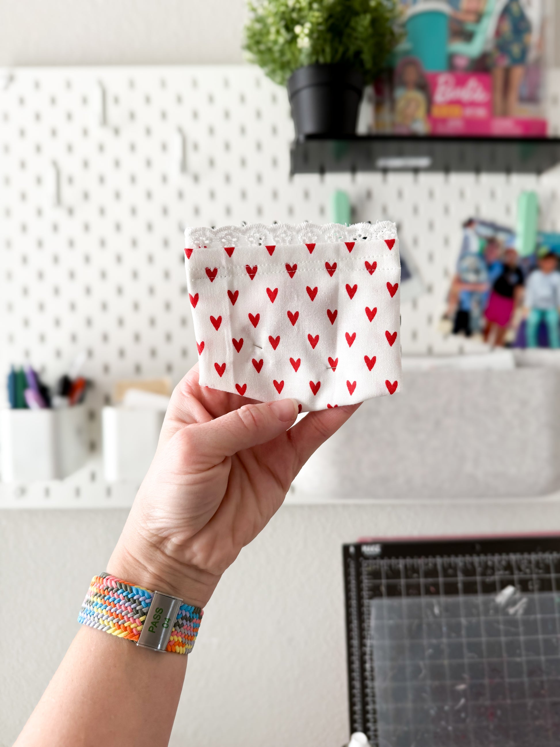 Vintage Heart Lace Pocket Tee