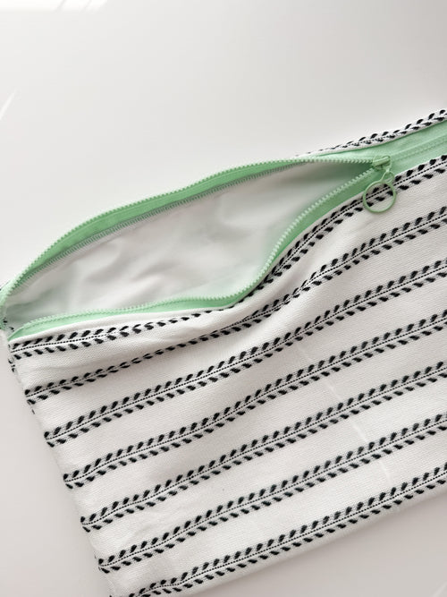 Black Mint Floral Wetbag