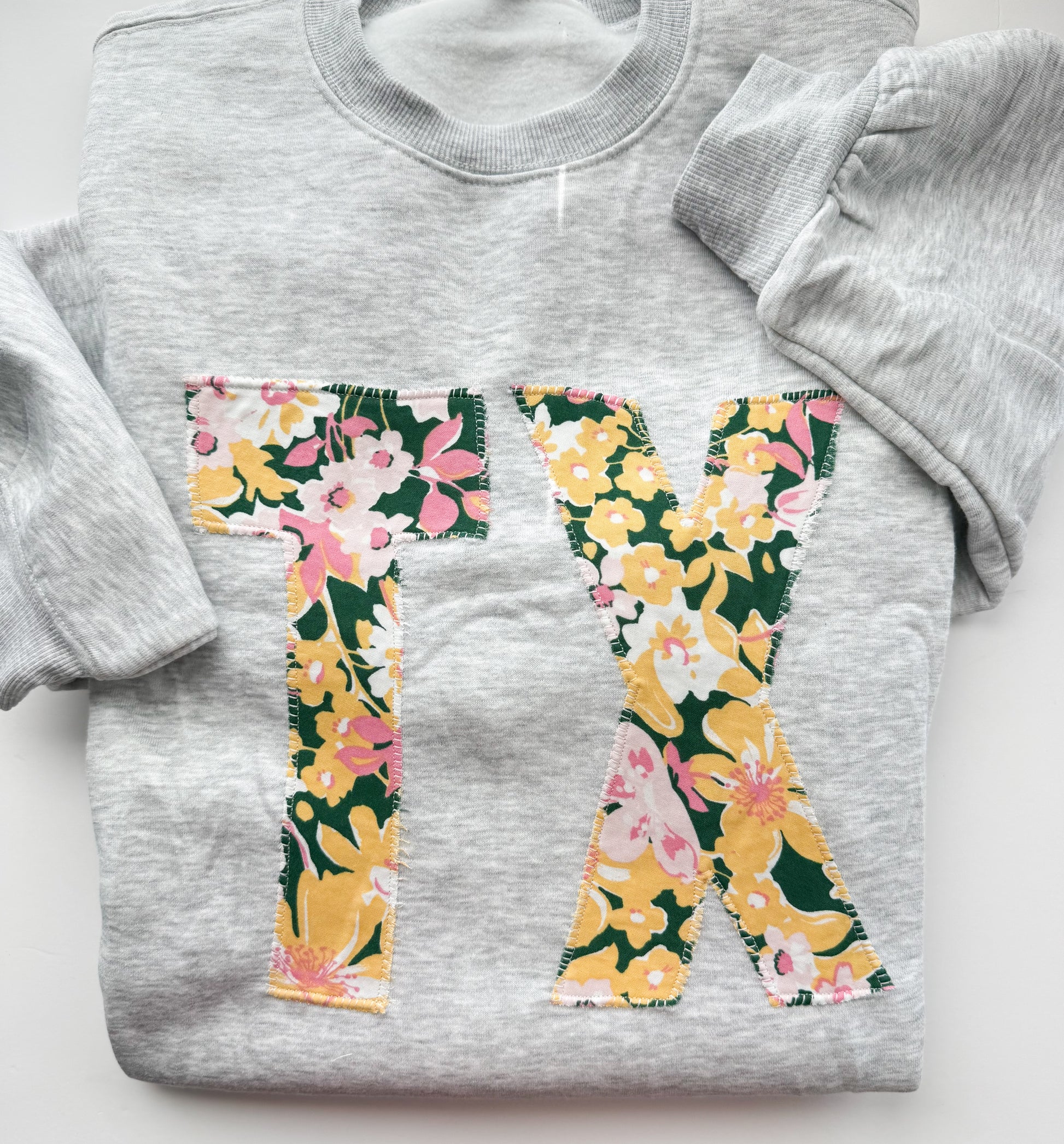 Green Pink & Yellow Initial Sweatshirt