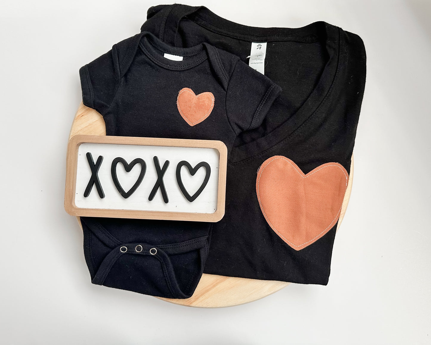 Mommy & Me Valentines Day Tees, Monochrome