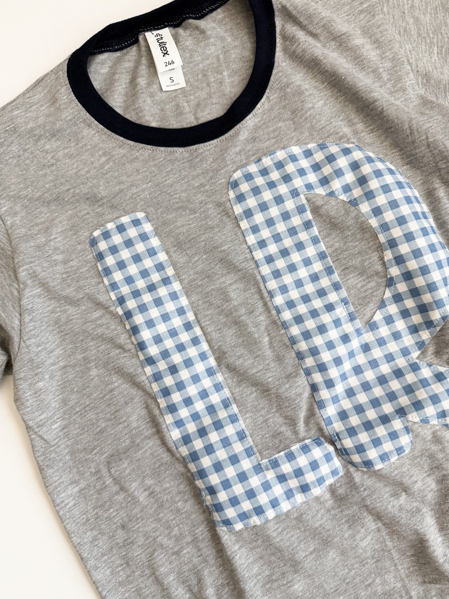 Plaid LR Ringer Tee