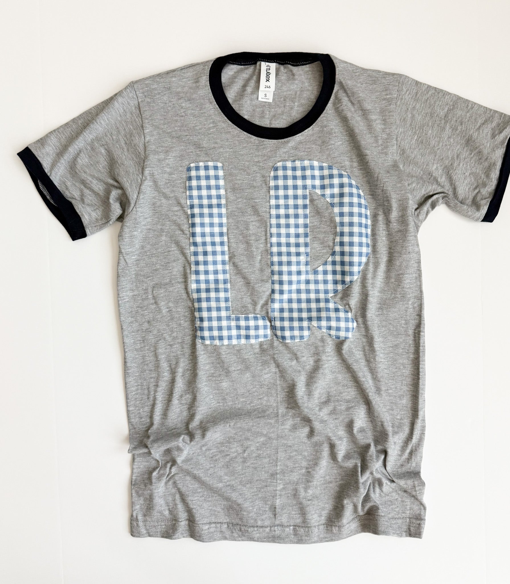 Plaid LR Ringer Tee