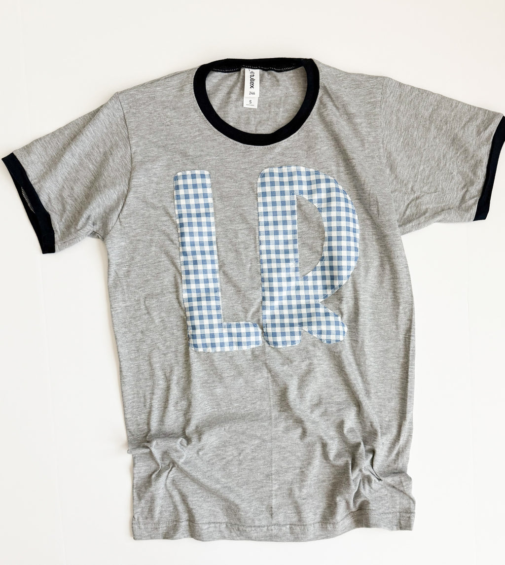Plaid LR Ringer Tee