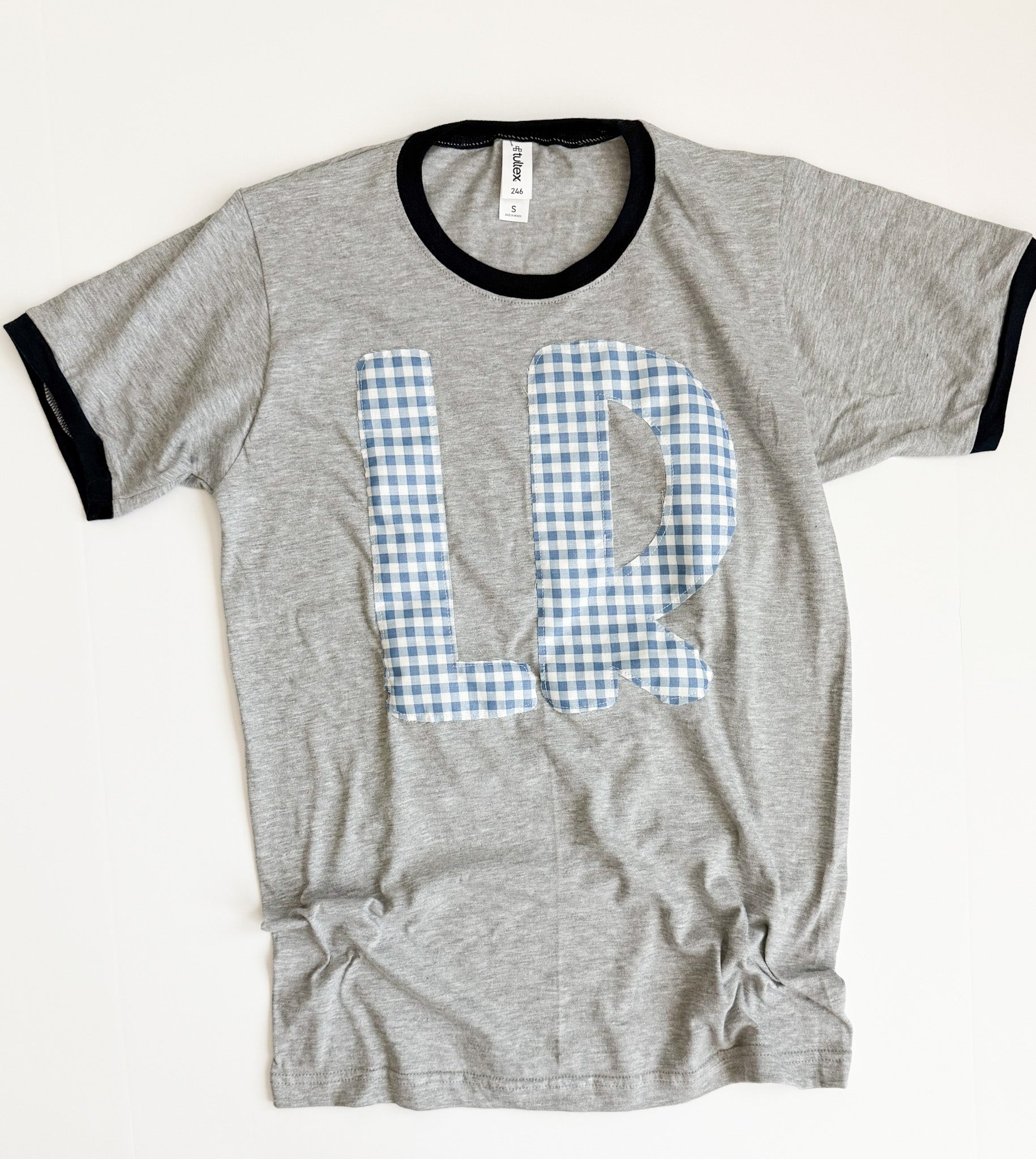 Plaid LR Ringer Tee