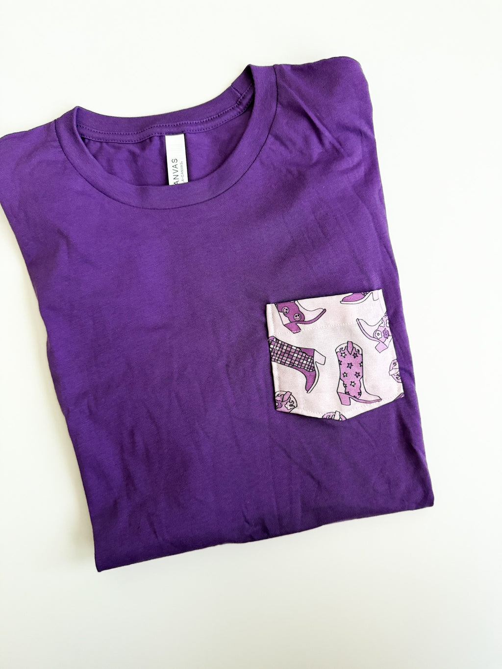 Purple Boot Pocket Spirit Tee