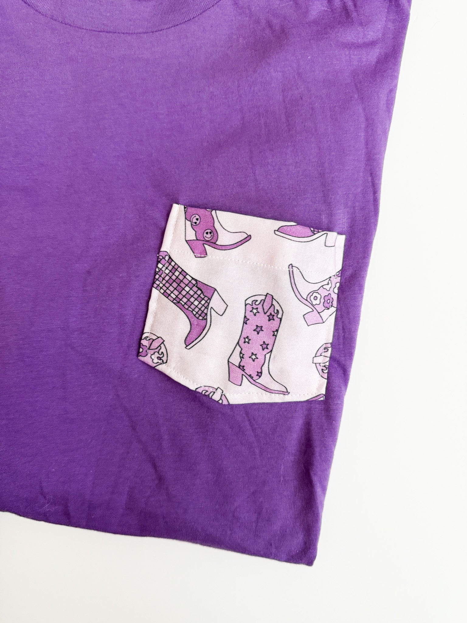 Purple Boot Pocket Spirit Tee