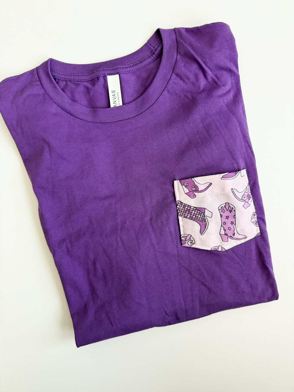 Purple Boot Pocket Spirit Tee