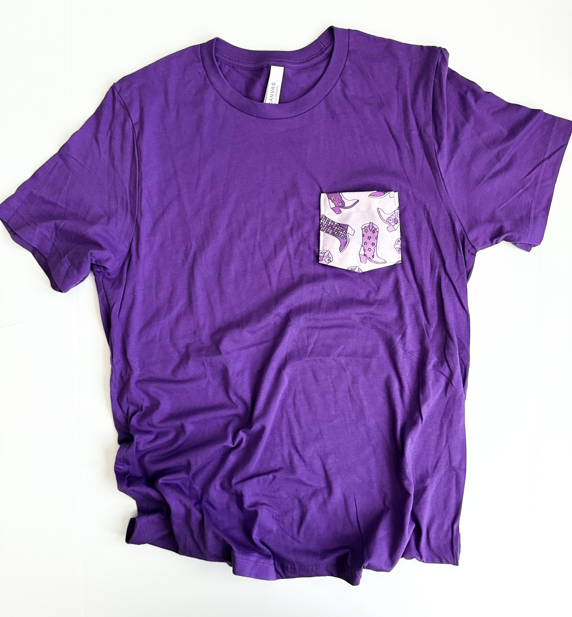 Purple Boot Pocket Spirit Tee