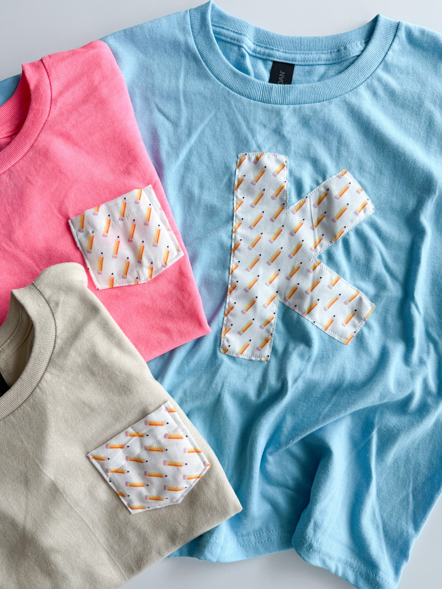 Kindergarten Pencil T-shirt | Pocket or "K"