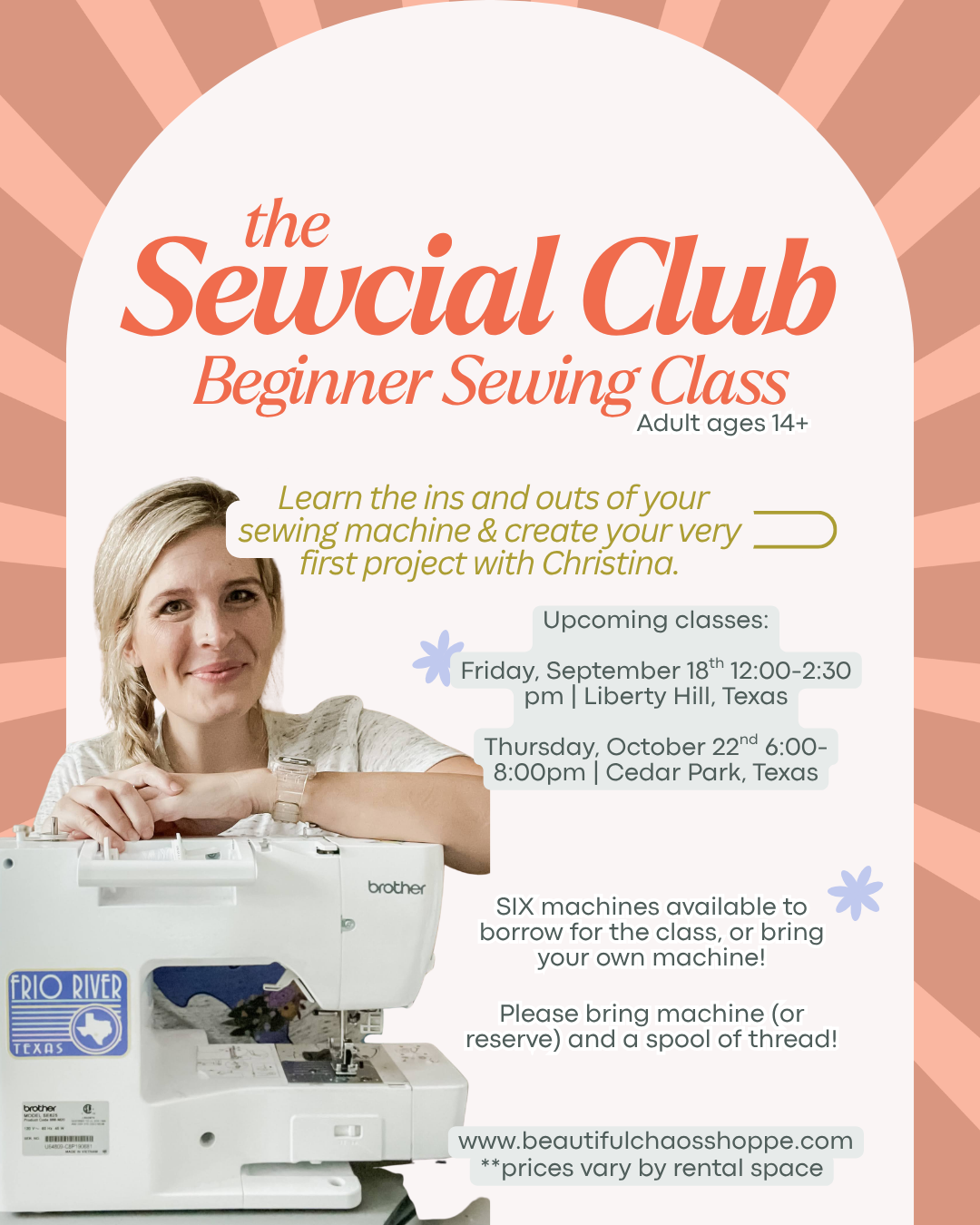 Sewcial Club : Beginner (14+) Sewing Class
