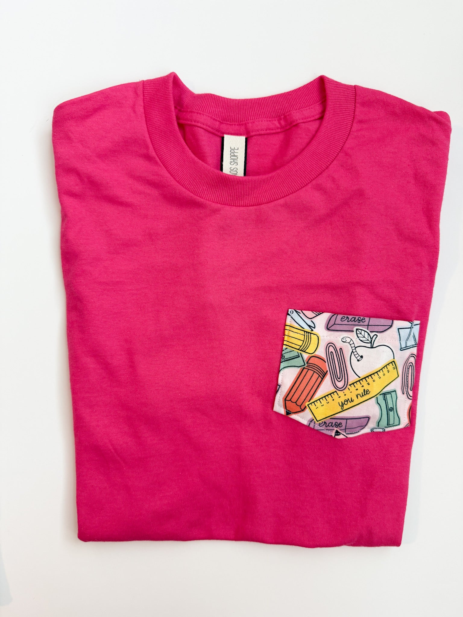 Teacher Pocket Tee | Pencil or Ruler